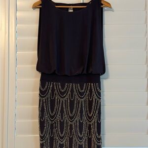 Cache Gray and Silver Mini Dress